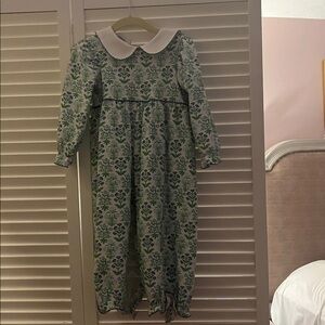 Floral Kids romper with Peter Pan Collar